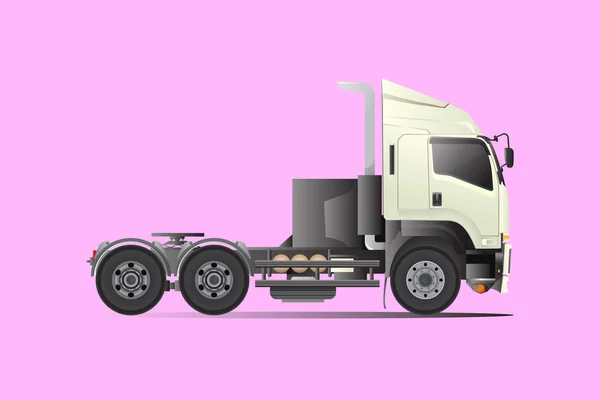 Camión Remolque Camión Remolque Alquiler Cargo Big Coche Logistic Transport — Vector de stock