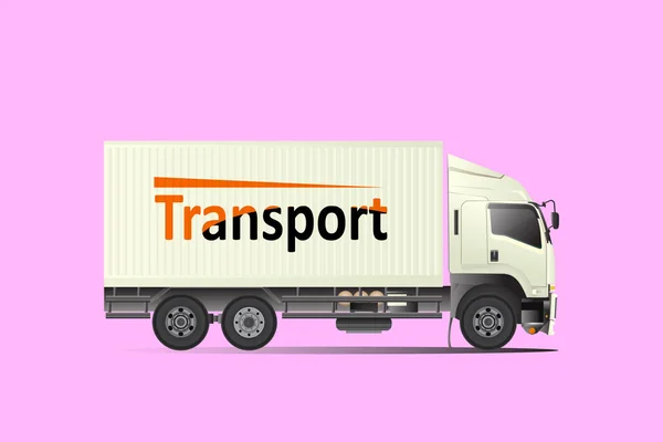 Camión Remolque Camión Remolque Alquiler Cargo Big Coche Logistic Transport — Archivo Imágenes Vectoriales