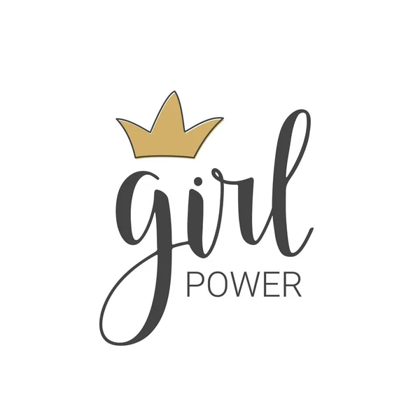 Letras manuscritas de Girl Power — Vector de stock