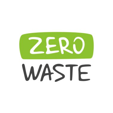 Sıfır Atık'ın beyaz arka plana el yazısıyla yazılması.