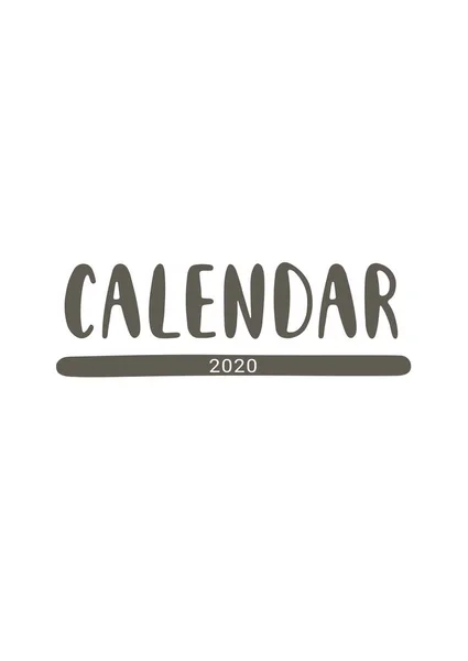 Calendario vectorial 2020. Diseño de papelería para imprimir . — Vector de stock