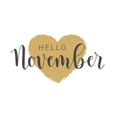 Beyaz arkaplanda Hello November el yazısıyla yazılmış harfler