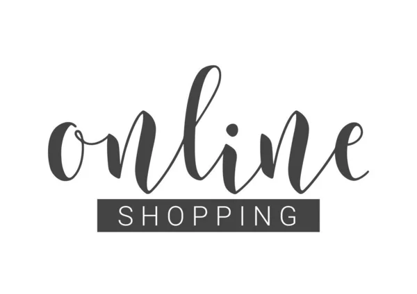 Handschriftlicher Brief Des Online Shoppings Vorlage Für Banner Karte Einladung — Stockvektor