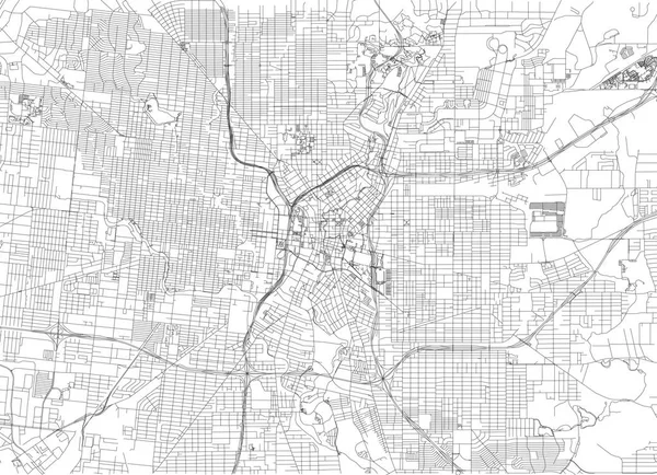 Ruas San Antonio Mapa Cidade Texas Estradas Área Urbana Estados —  Vetores de Stock