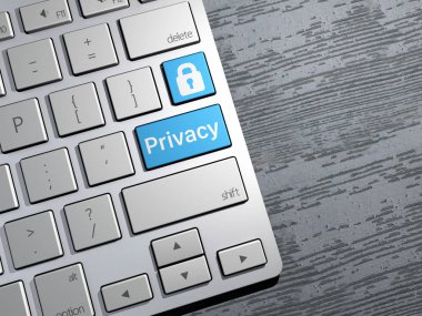 Bilgisayar klavye, aramak düğme. Internet Gizlilik, yasa ve yönetmeliklere kullanıcı gizliliği yönetmek