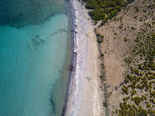 Luftaufnahme Des Strandes Der Inseln Cap Corse Halbinsel Macinaggio Korsika — Stockfoto