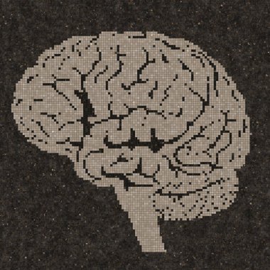 Beyin Fayanslarda, beyin mozaik etkisi oluşur. Dejeneratif hastalıklar, Parkinson, beyin synapses, nöronlar, Alzheimer