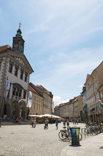 Eslovenia 2018 Vista Del Ayuntamiento Liubliana Mestna Hia Magistrat Rotov — Foto de Stock