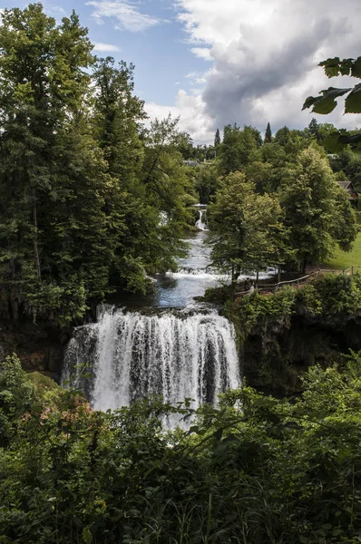 Croacia 2018 Vista Rastoke Centro Histórico Del Municipio Slunj Conocido — Foto de Stock