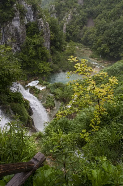Croatie 2018 Chutes Eau Parc National Des Lacs Plitvice Des — Photo