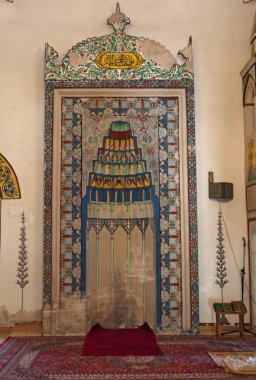 Bosna, 5/07/2018: Koski Mehmed Paşa Camii, Mostar, 1618 tamamlanan Osmanlı mimarisinin olağanüstü örnek ikinci büyük cami iç mimari detaylar
