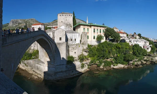 Bosnia 2018 Skyline Stari Most Old Bridge 16Th Century Ottoman — Stock Photo, Image