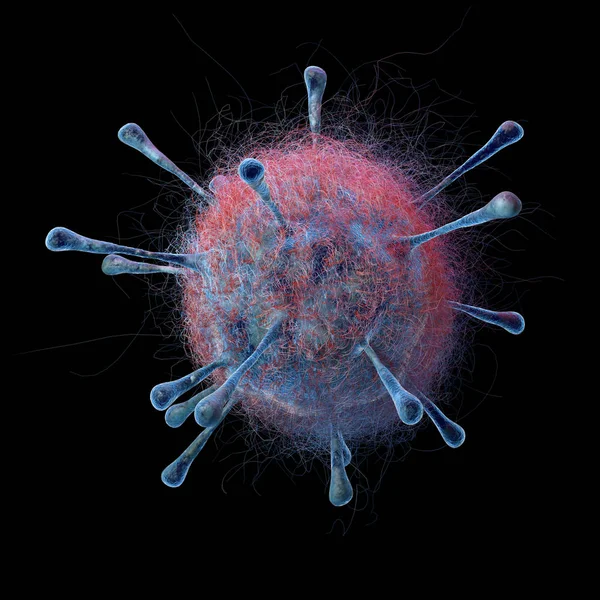 Вирус Генетический Код Бактерии Микроорганизмы Наблюдаемые Микроскопом Новые Вирусы — стоковое фото