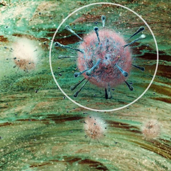 Wirus Kod Genetyczny Bakterie Mikroorganizmy Widziana Pod Mikroskopem Nowe Wirusy — Zdjęcie stockowe