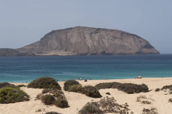 Isole Canarie Spagna 2018 Vista Panoramica Sulla Spiaggia Paradisiaca Playa — Foto Stock