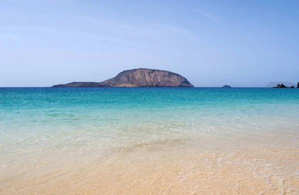 Islas Canarias España 2018 Vista Panorámica Paradisíaca Playa Las Conchas — Foto de Stock