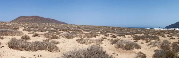 Lanzarote 카나리아 2018 비포장도로 몬타나 페드로 Barba Desertic Summitted 쌍둥이 — 스톡 사진