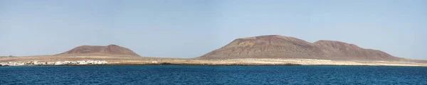 Canary Islands Spain 2018 Atlantic Ocean Panoramic View Skyline Graciosa — стоковое фото