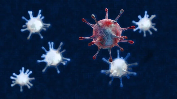 Virus Influenza Vista Virus Microscopio Malattia Infettiva Propagazione Batteri Germi — Foto Stock