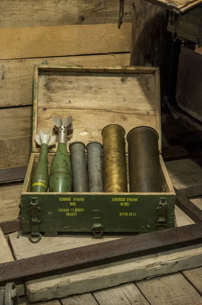 Sarajevo 2018 Bombes Munitions Projectiles Dans Musée Tunnel Sarajevo Sous — Photo