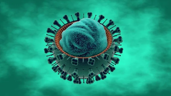 Grippeviren Die Grippe Ist Eine Infektionskrankheit Die Durch Ein Grippevirus — Stockfoto