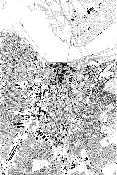 Mapa Satélite Louisville Kentucky Usa Ruas Cidade Mapa Ruas Mapa — Vetor de Stock