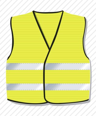 Fransız hükümeti, Sarı yelek karşı protesto hareketinin simgesi. Yansıtıcı çizgili sarı ceket. Şantiyelerde iş ceket