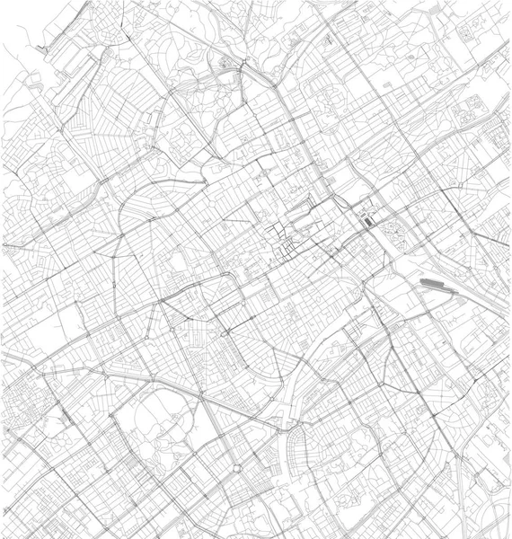 Mapa Satélite Haya Países Bajos Holanda Calles Ciudad Callejero Centro — Archivo Imágenes Vectoriales