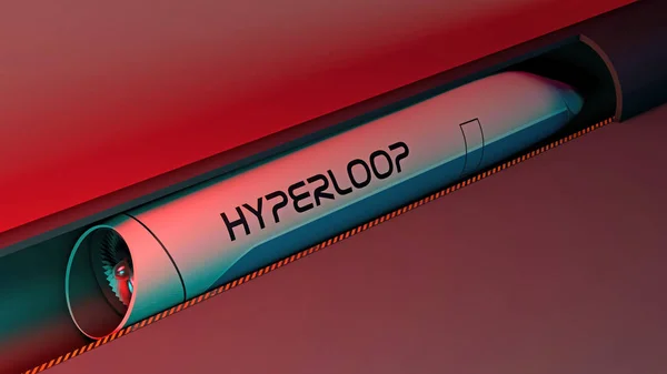 Hyperloop Vlak Futuristické Technologie Pro Rychlé Přepravy Zboží Cestujících Nízkotlaké — Stock fotografie