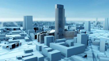 Palazzo Lombardia, Milan, Porta Nuova, gökdelen, 15/4/2016. Lombardia bölgesi, Bölgesel Konseyi, Lombardiya, Lombardiya, 3d render kare kenti merkezinde