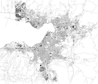 İzmir uydu haritası. Anadolu'nun batı kesiminde metropoliten bir şehir ve Türkiye'nin üçüncü en kalabalık şehridir. Şehir merkezinin sokakları ve binaları haritası. Asya