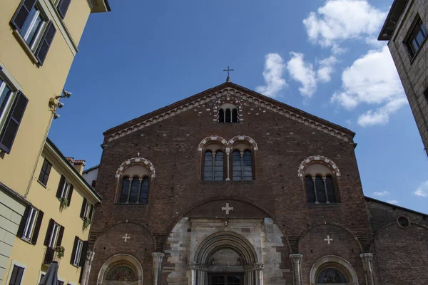 Milão Itália Europa 2019 Basílica San Simpliciano Segunda Igreja Mais — Fotografia de Stock