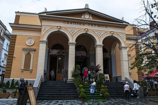 Sarajevo Bosna Hercegovina 2018 Budova Gradské Trznica Markale Místo Městském — Stock fotografie