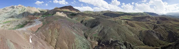 Ağrı Dağı Çevresindeki Yayladaki Toprak Yolların Havadan Görünümü Toprak Yollar — Stok fotoğraf
