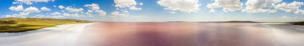 Luftaufnahme Vom See Tuz Tuz Golu Salzsee Rotes Rosa Salzwasser — Stockfoto