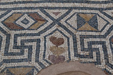 Pamukkale, Türkiye: Laodicea Kilisesi Güney nave katında mozaikler, Lycus Nehri üzerinde Antik şehir, Vahiy kitabında adıyla ele Asya 'nın yedi kiliselerinden biri
