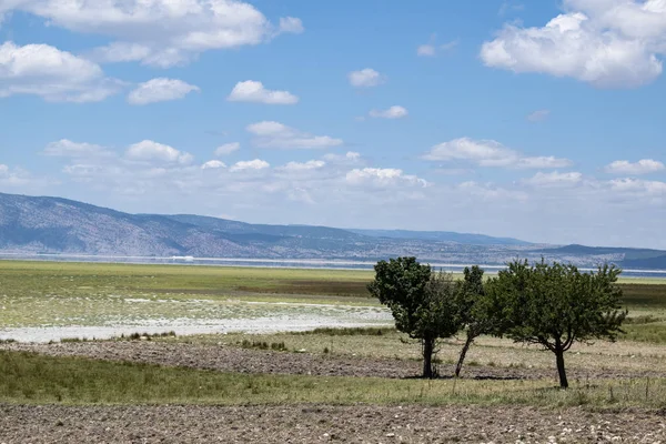 Turquía Camino Hacia Lago Acigol Lago Amargo Cuenca Endorreica Este —  Fotos de Stock