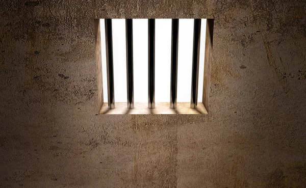 Prison Cell Prison Cell Window Penitentiary Shadows Projected Ground Prison — Stock Photo, Image