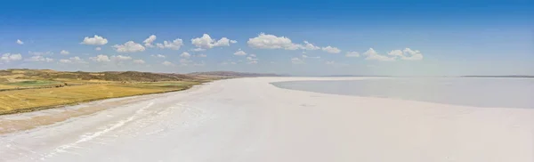 Veduta Aerea Del Lago Tuz Tuz Golu Salt Lake Acqua — Foto Stock