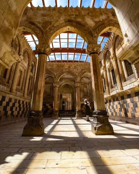 Dogubayazit, Turkey, Middle East: the ceremonial hall in the middle of harem of the Ishak Pasha Palace, semi-ruined palace of Ottoman period (1685-1784), example of surviving historical Turkish palace