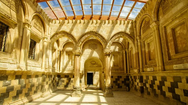 Ishak Pasha Palace, interiors, decorations and bas-reliefs, carved stone. Internal architecture. It is one of the most magnificent historical buildings of the country. Dogubeyazit district of Agri province of eastern Turkey