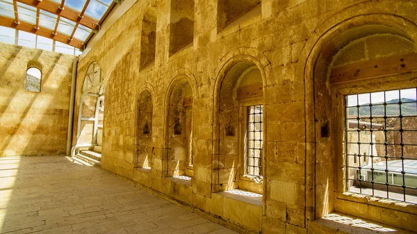 Ishak Pasha Palace, interiors, decorations and bas-reliefs, carved stone. Internal architecture. It is one of the most magnificent historical buildings of the country. Dogubeyazit district of Agri province of eastern Turkey