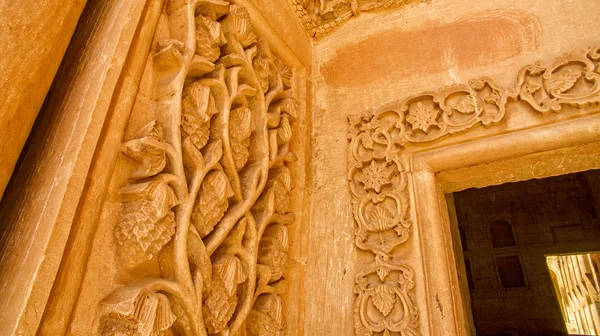 Ishak Pasha Palace, interiors, decorations and bas-reliefs, carved stone. Internal architecture. It is one of the most magnificent historical buildings of the country. Dogubeyazit district of Agri province of eastern Turkey