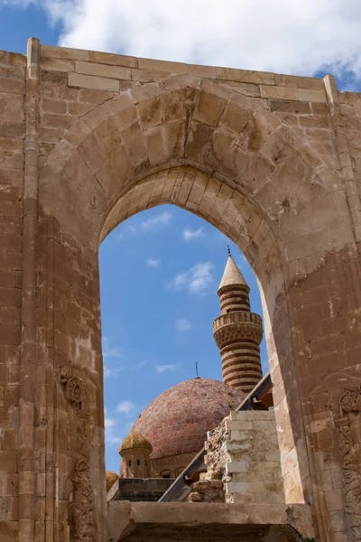 Dogubayazit Turkey Middle East Dome Minaret Ishak Pasha Palace Semi — Stock Photo, Image