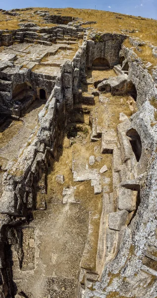 Veduta Aerea Pirin Ruins Perre Antik Kenti Una Piccola Città — Foto Stock