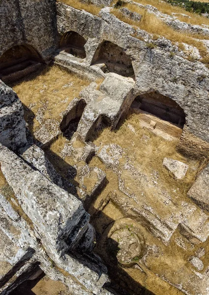 Flygfoto Pirin Ruins Perre Antik Kenti Liten Stad Commagene Kingdom — Stockfoto