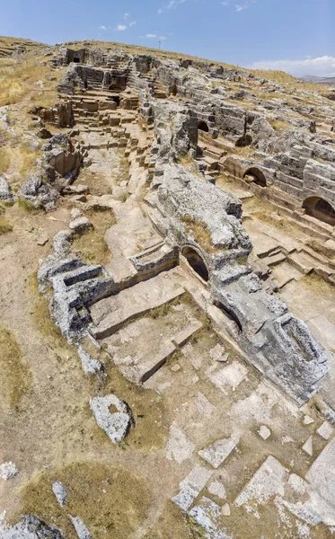 Flygfoto Pirin Ruins Perre Antik Kenti Liten Stad Commagene Kingdom — Stockfoto