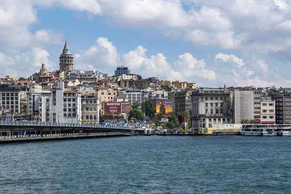 Istanbul Turecko Blízký Východ Dechberoucí Panorama Výhledem Věž Galata Most — Stock fotografie