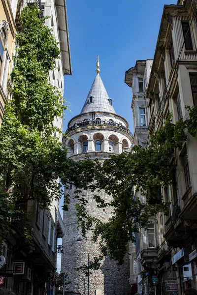 Isztambul Törökország Közel Kelet Kilátás Galata Toronyra Galata Kulesi Vagy — Stock Fotó