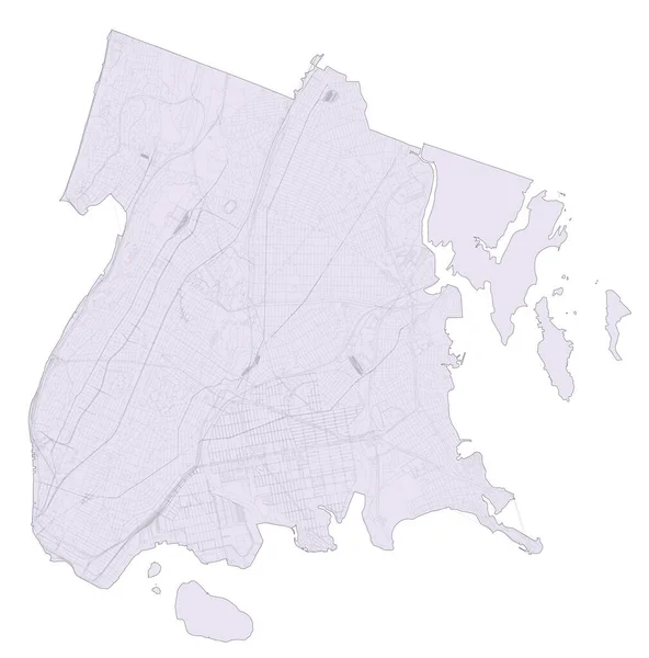 Carte Satellite New York Bronx États Unis Amérique Carte Routière — Image vectorielle